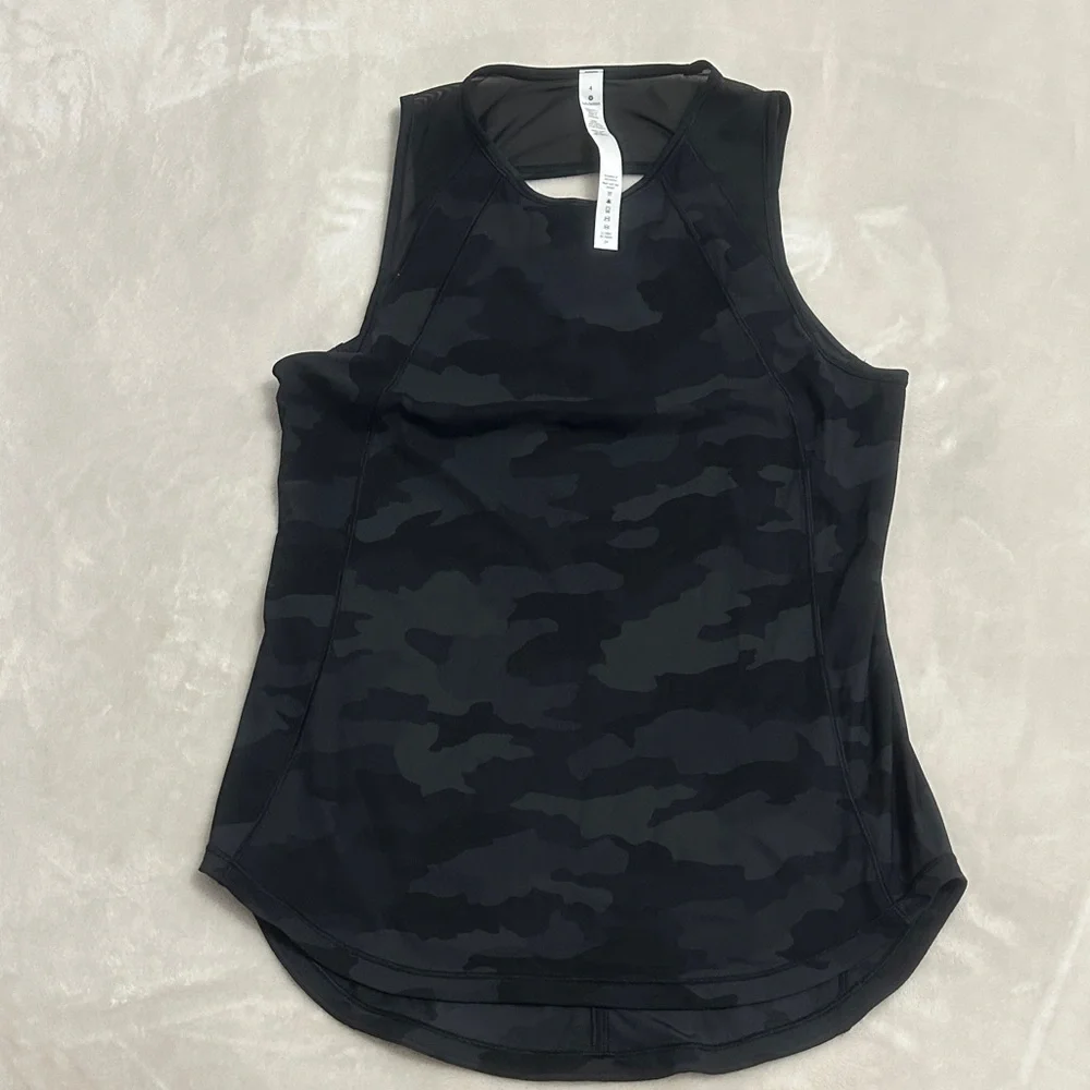 Lululemon Athletica Black Camo Tank Top - Picture 1 of 4